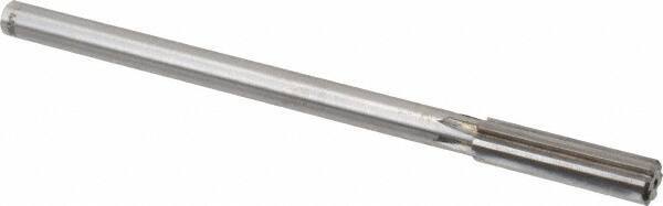 Made in USA - 7/16" Carbide-Tipped 6 Flute Chucking Reamer - Straight Flute, 9/16" Straight Shank, 1-3/4" Flute Length, 7" OAL - Apex Tool & Supply