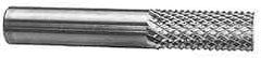 Accupro - 1/4" Diam, 1-1/8" LOC, End Mill End, Solid Carbide Diamond Pattern Router Bit - Right Hand Cut, 3" OAL, 1/4" Shank Diam, Use on Fiberglass, Phenolic - Apex Tool & Supply