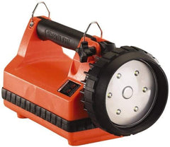 Streamlight - White LED Bulb, 615 Lumens, Spotlight/Lantern Flashlight - Orange Plastic Body, 1 Lead-Acid Battery Included - Apex Tool & Supply