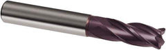Guhring - 1/2", 1" LOC, 1/2" Shank Diam, 3" OAL, 4 Flute, Solid Carbide Square End Mill - Single End, FIREX Finish, Spiral Flute, 30° Helix, Right Hand Cut, Right Hand Flute, Series 3089 - Apex Tool & Supply