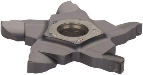Iscar - 34F30004022PENTA Grade IC908, 3mm Cutting Width Carbide Grooving Insert - 5mm Max Depth of Cut, Right Hand, 0.4mm Corner Radius, TiAlN Finish - Apex Tool & Supply