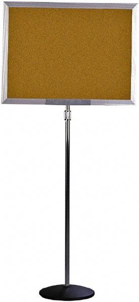 Ghent - 96-1/2" Wide x 48-1/2" High Open Cork Bulletin Board - Rubber, Black - Apex Tool & Supply