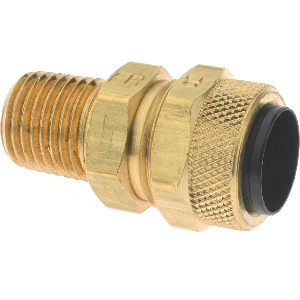 Parker - 1/2" Tube OD x 1/4 Thread Acetal Copolymer Compression Tube Connector - Apex Tool & Supply