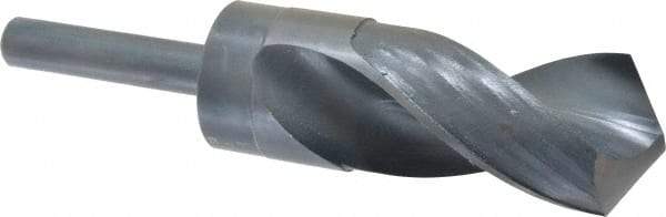 Chicago-Latrobe - 1-7/16" Drill, 118° Point, High Speed Steel Silver Deming & Reduced Shank Drill Bit - Oxide Finish, 6" OAL, Straight Shank, 3-1/8" Flute Length, Right Hand Cut, Standard Point, Spiral Flute, Regular Spiral - Apex Tool & Supply