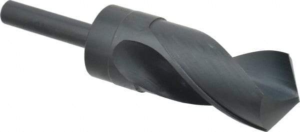 Chicago-Latrobe - 1-1/2" Drill, 118° Point, High Speed Steel Silver Deming & Reduced Shank Drill Bit - Oxide Finish, 6" OAL, Straight Shank, 3-1/8" Flute Length, Right Hand Cut, Standard Point, Spiral Flute, Regular Spiral - Apex Tool & Supply