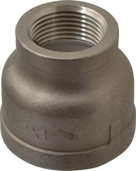 Merit Brass - 1-1/2 x 1" Grade 316 Stainless Steel Pipe Reducer Coupling - FNPT x FNPT End Connections, 150 psi - Apex Tool & Supply