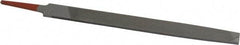 Simonds File - 8" Long, Bastard Cut, Flat American-Pattern File - Double Cut, Tang - Apex Tool & Supply