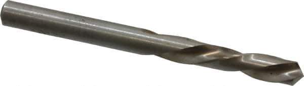 Chicago-Latrobe - #3 118° Spiral Flute High Speed Steel Screw Machine Drill Bit - Bright Finish, Left Hand Cut, 1-1/4" Flute Length, 2-3/8" OAL, Standard Point, Straight Shank - Apex Tool & Supply