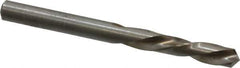 Chicago-Latrobe - #3 118° Spiral Flute High Speed Steel Screw Machine Drill Bit - Bright Finish, Left Hand Cut, 1-1/4" Flute Length, 2-3/8" OAL, Standard Point, Straight Shank - Apex Tool & Supply