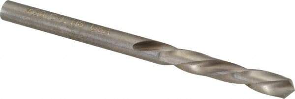 Chicago-Latrobe - #26 118° Spiral Flute High Speed Steel Screw Machine Drill Bit - Bright Finish, Left Hand Cut, 1" Flute Length, 2-1/16" OAL, Standard Point, Straight Shank - Apex Tool & Supply