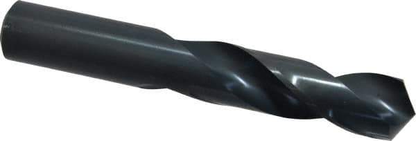 Chicago-Latrobe - 13/16" 118° Spiral Flute High Speed Steel Screw Machine Drill Bit - Oxide Finish, Right Hand Cut, 3-3/8" Flute Length, 5-1/4" OAL, Standard Point, Straight Shank - Apex Tool & Supply