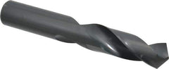 Chicago-Latrobe - 53/64" 118° Spiral Flute High Speed Steel Screw Machine Drill Bit - Oxide Finish, Right Hand Cut, 3-1/2" Flute Length, 5-3/8" OAL, Standard Point, Straight Shank - Apex Tool & Supply