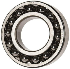 SKF - 40mm Bore Diam, 80mm OD, Open Self Aligning Radial Ball Bearing - 23mm Wide, 2 Rows, Round Bore, 2,250 Lb Static Capacity, 7,170 Lb Dynamic Capacity - Apex Tool & Supply