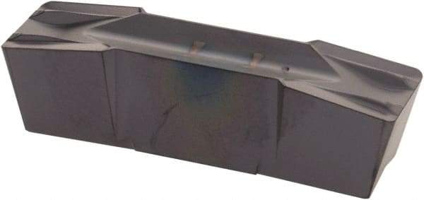 Iscar - 800080GIF Grade IC908, 8mm Cutting Width Carbide Grooving Insert - 4.8mm Max Depth of Cut, Neutral, 0.8mm Corner Radius, TiAlN Finish - Apex Tool & Supply