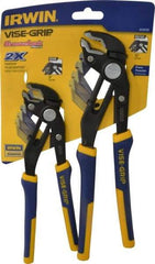 Irwin - 2 Piece GrooveLock Plier Set - Comes in Display Card - Apex Tool & Supply