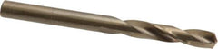 Chicago-Latrobe - #13 135° Spiral Flute Cobalt Screw Machine Drill Bit - Oxide/Gold Finish, Right Hand Cut, 1-1/8" Flute Length, 2-3/16" OAL, Split Point, Straight Shank - Apex Tool & Supply