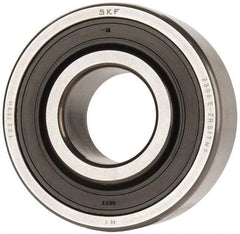 SKF - 30mm Bore Diam, 72mm OD, Double Seal Self Aligning Radial Ball Bearing - 27mm Wide, 2 Rows, Round Bore, 1,980 Lb Static Capacity, 7,010 Lb Dynamic Capacity - Apex Tool & Supply