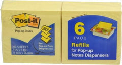 3M - 100 Sheet, 3 x 3", Note Pad/Writing Pad/Notebook - Yellow - Apex Tool & Supply