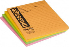 3M - 90 Sheet, 4 x 5", Note Pad/Writing Pad/Notebook - Yellow - Apex Tool & Supply