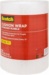 3M - 50' Long x 12" Wide, Cushion Wrap - Clear - Apex Tool & Supply