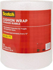 3M - 60' Long x 12" Wide, Cushion Wrap - Clear - Apex Tool & Supply