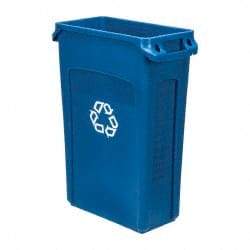 Rubbermaid - 23 Gal Blue Rectangle Recycling Container - 30" High x 22" Long x 11" Wide - Apex Tool & Supply