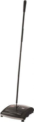 Rubbermaid - 7-1/2" Sweeping Width, Dual Brush Walk Behind Sweeper - Manual Push, Rubber Wheels, Nylon Bristles - Apex Tool & Supply