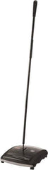 Rubbermaid - 7-1/2" Sweeping Width, Brushless Walk Behind Sweeper - Manual Push, Rubber Wheels - Apex Tool & Supply