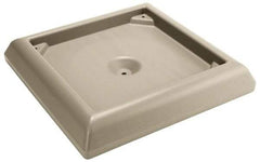 Rubbermaid - Beige Plastic Weighted Base - Compatible with 45 & 65 Gal Containers, 24-1/2" Long, 6" High - Apex Tool & Supply