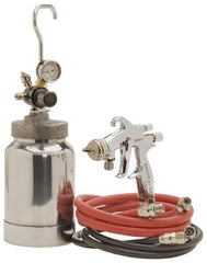 Binks - High Volume/Low Pressure Paint Spray Gun - 2 Qt Capacity, 50 Max psi, 10 to 14 CFM, For Adhesives, Enamels, Epoxies, Lacquers, Latex, Polyurethanes, Primers, Sealers, Stains, Varnishes - Apex Tool & Supply
