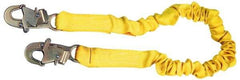 DBI/SALA - 6' Long, 1 Leg Locking Snap Hook Harness Shock Absorbing Lanyard - 1" Diam, Polyester Webbing, Locking Snap Hook Anchorage Connection - Apex Tool & Supply