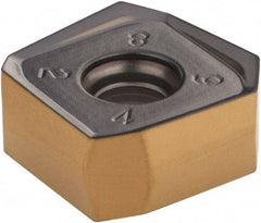 Iscar - S845 SXMU1606 MM Grade IC830 Carbide Milling Insert - TiAlN/TiN Finish, 0.3004" Thick, 0.6378" Inscribed Circle, 0.8mm Corner Radius - Apex Tool & Supply