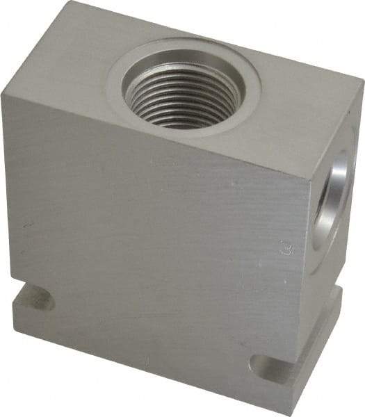 Parker - 20 GPM Aluminum Hydraulic Control Valve - 7/8-14 Thread, C10-3 Cavity, 1-1/4" Wide x 2-1/2" Long - Apex Tool & Supply