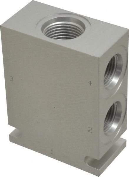 Parker - 37.5 GPM Aluminum Hydraulic Control Valve - 7/8-14 Thread, C10-4 Cavity, 1-1/4" Wide x 2-1/2" Long - Apex Tool & Supply