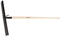 Razor-Back - Concrete Rake with 60" Straight Wood Handle - 20" Blade Width, With Rebar Hook - Apex Tool & Supply