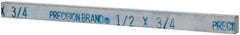 Precision Brand - 12" Long x 3/4" High x 1/2" Wide, Zinc-Plated Key Stock - Low Carbon Steel - Apex Tool & Supply