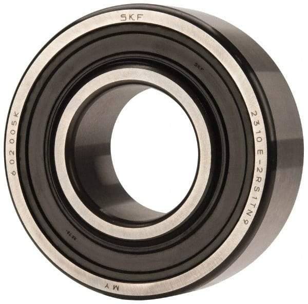 SKF - 50mm Bore Diam, 110mm OD, Double Seal Self Aligning Radial Ball Bearing - 40mm Wide, 2 Rows, Round Bore, 4,500 Lb Static Capacity, 14,300 Lb Dynamic Capacity - Apex Tool & Supply