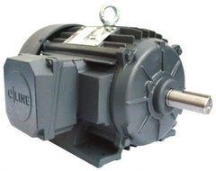 US Motors - 3 hp, TEFC Enclosure, No Thermal Protection, 3,510 RPM, 575 Volt, 60 Hz, Three Phase Energy Efficient Motor - Size 182 Frame, Rigid Mount, 1 Speed, Ball Bearings, 3.1 Full Load Amps, F Class Insulation, CCW Lead End - Apex Tool & Supply
