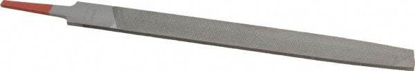 Simonds File - 12" Long, Bastard Cut, Flat American-Pattern File - Double Cut, Tang - Apex Tool & Supply