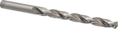 Interstate - 11/32" 135° High Speed Steel Jobber Drill - Bright Finish, Right Hand Cut, Parabolic Flute, Straight Shank, 4-3/4" OAL, Split Point - Apex Tool & Supply