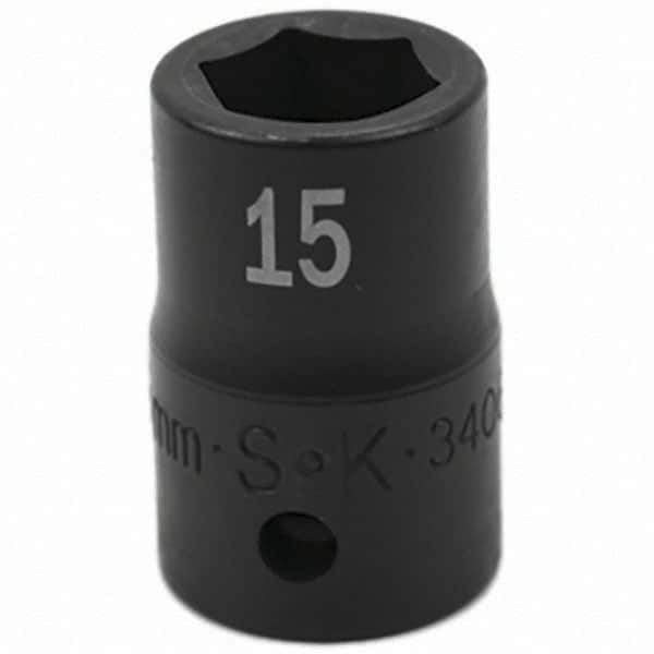 SK - Impact Socket - 1/2"DR 15MM IMPACT SOCKET - Apex Tool & Supply