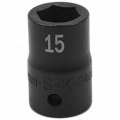 SK - Impact Socket - 1/2"DR 15MM IMPACT SOCKET - Apex Tool & Supply