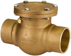 NIBCO - 1/2" Bronze Check Valve - Bolted Bonnet, Soldered x Soldered, 300 WOG - Apex Tool & Supply
