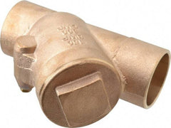 NIBCO - 2" Bronze Check Valve - Y-Pattern, Soldered x Soldered, 300 WOG - Apex Tool & Supply