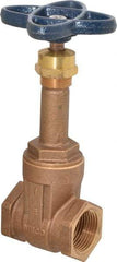 NIBCO - 1" Pipe, Class 125, Threaded Bronze Solid Wedge Rising Stem Gate Valve - 200 WOG, 125 WSP, Screw-In Bonnet - Apex Tool & Supply