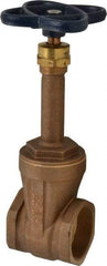 NIBCO - 2" Pipe, Class 125, Threaded Bronze Solid Wedge Rising Stem Gate Valve - 200 WOG, 125 WSP, Screw-In Bonnet - Apex Tool & Supply