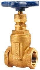 NIBCO - 3/4" Pipe, Class 125, Threaded Bronze Solid Wedge Stem Gate Valve with Cross Handle - 200 WOG, 125 WSP, Screw-In Bonnet - Apex Tool & Supply