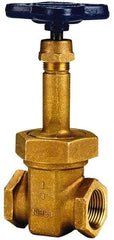 NIBCO - Class 125, Threaded Bronze Solid Wedge Rising Stem Gate Valve - 200 WOG, 125 WSP, Union Bonnet - Apex Tool & Supply