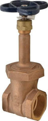 NIBCO - 2" Pipe, Class 125, Threaded Bronze Solid Wedge Rising Stem Gate Valve - 200 WOG, 125 WSP, Union Bonnet - Apex Tool & Supply