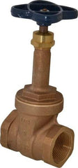 NIBCO - Class 125, Threaded Bronze Solid Wedge Rising Stem Gate Valve - 200 WOG, 125 WSP, Union Bonnet - Apex Tool & Supply